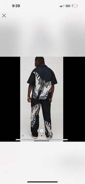 Butterfly Print Matching Shirt and Pants Set